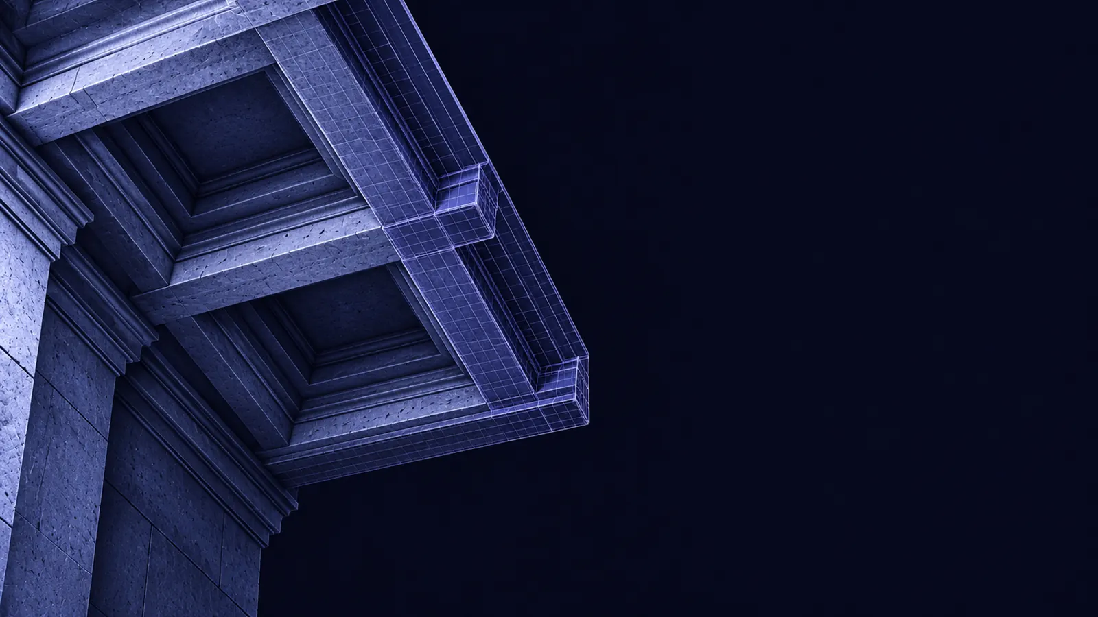 A carved entablature